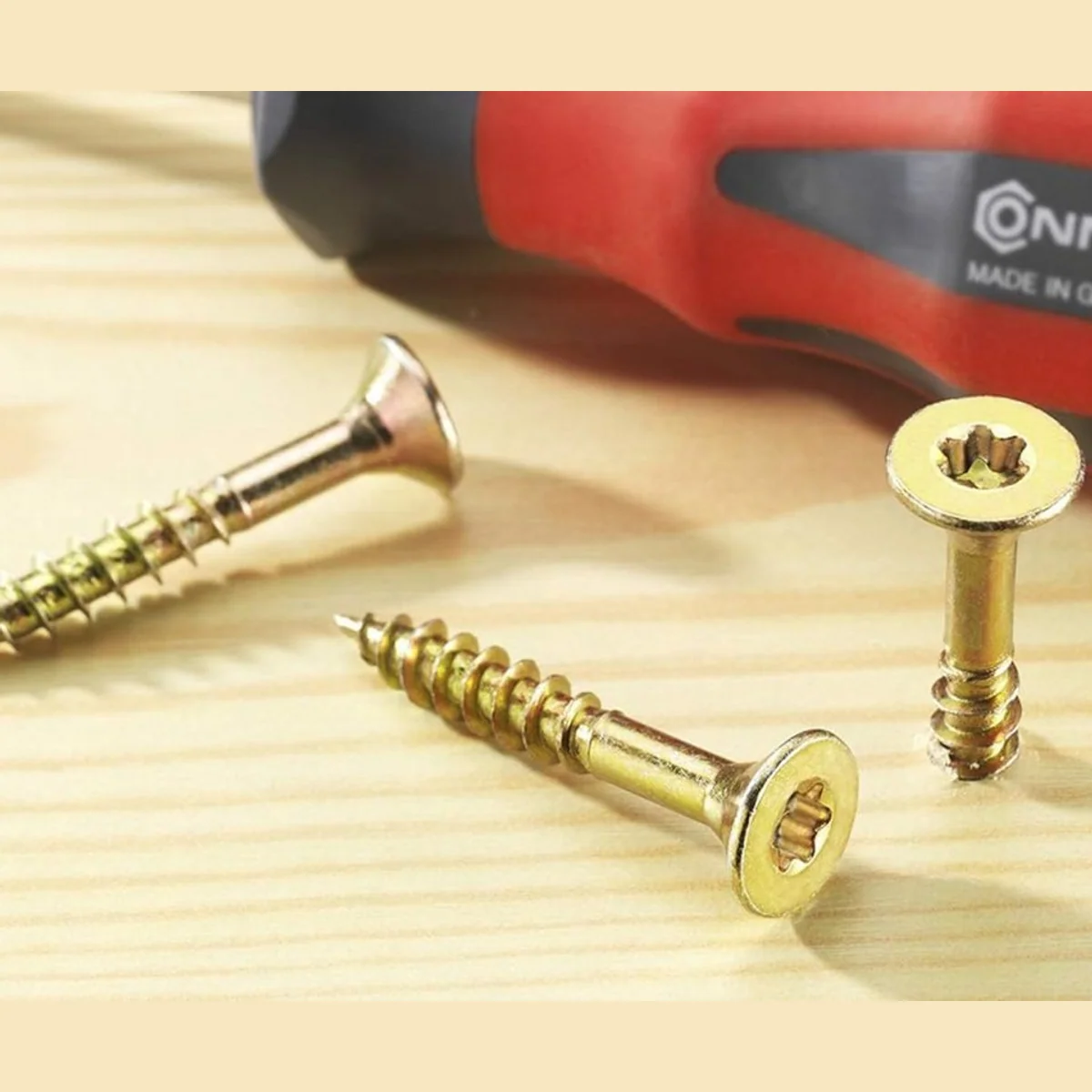 Connex Schrauben-Set 900-tlg., verzinkt, TX Senkkopf — vielseitig, robust, praktisch 3