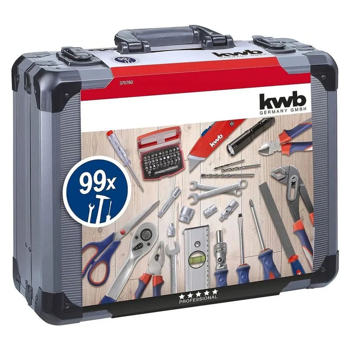 kwb Werkzeugset 99-tlg., robust, vielseitig, hochwertig — ideal für Heimwerker