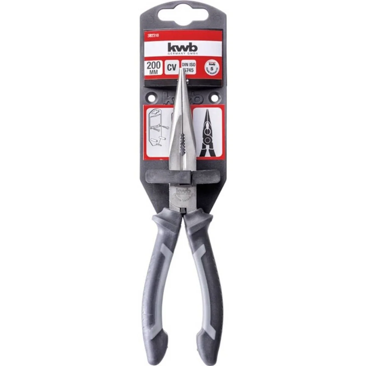 kwb Telefonzange 382610, präzise Handhabung, hohe Stabilität, ergonomischer Griff 3