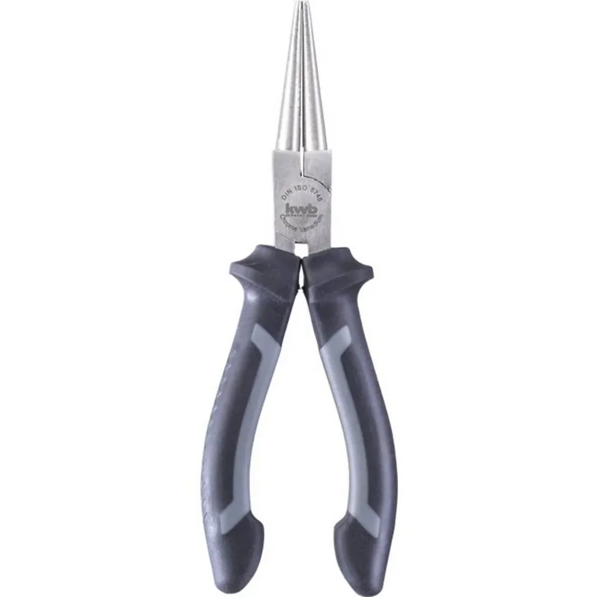kwb Flachzange Rundzange 160 mm, langlebiger CV-Stahl, ergonomisches Design