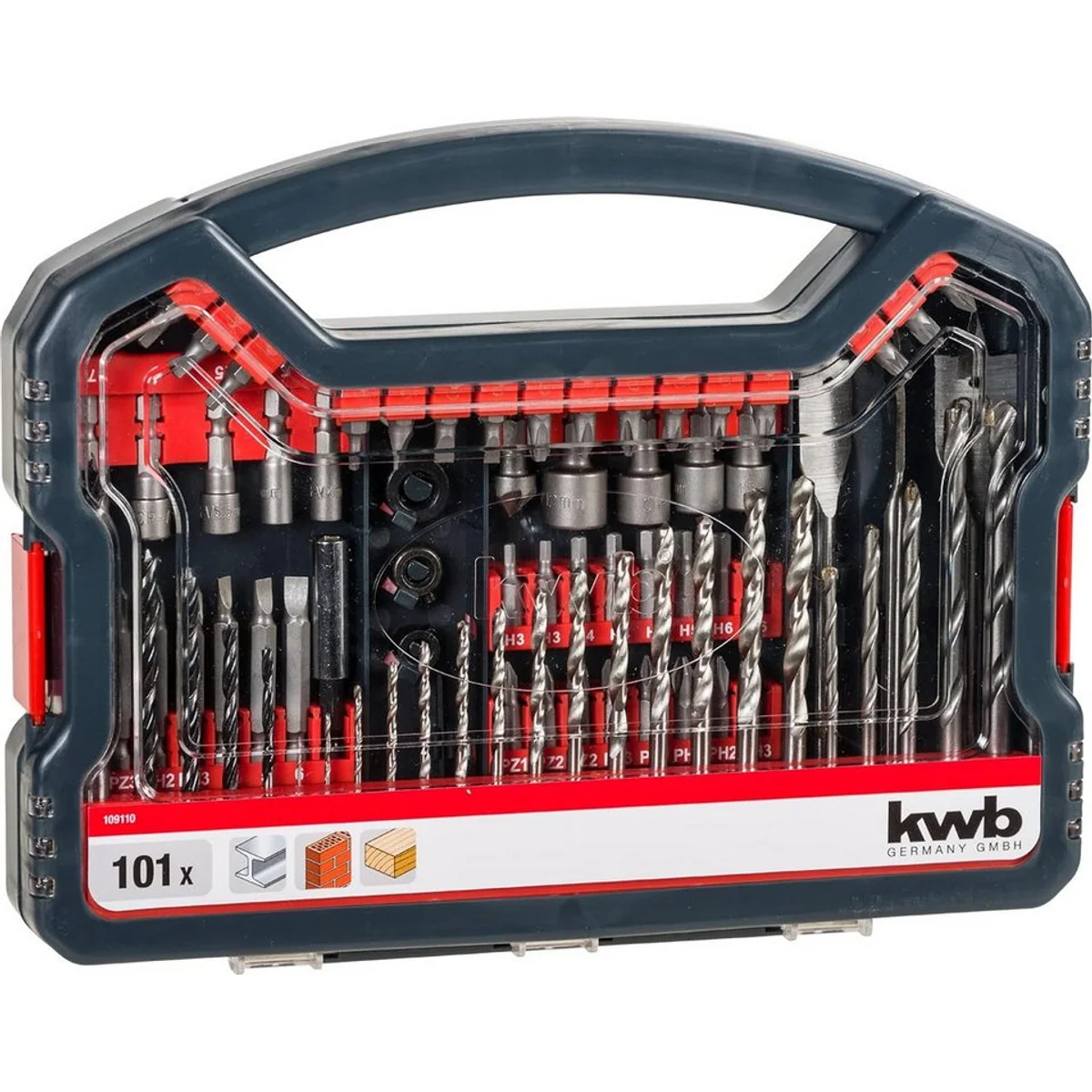 kwb Power-Box 101-tlg. Bohrer- und Bit-Set, umfangreiche Auswahl, hohe Präzision, robustes Design 2