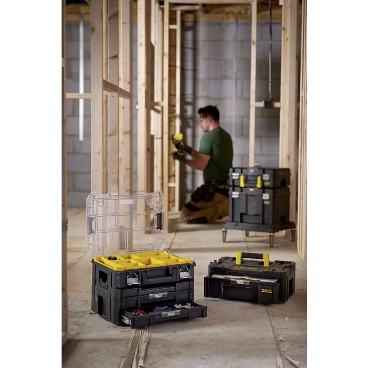 Stanley Fatmax PRO-Stack Organizer, robust und vielseitig, ideal für Werkstatt und Zuhause 2