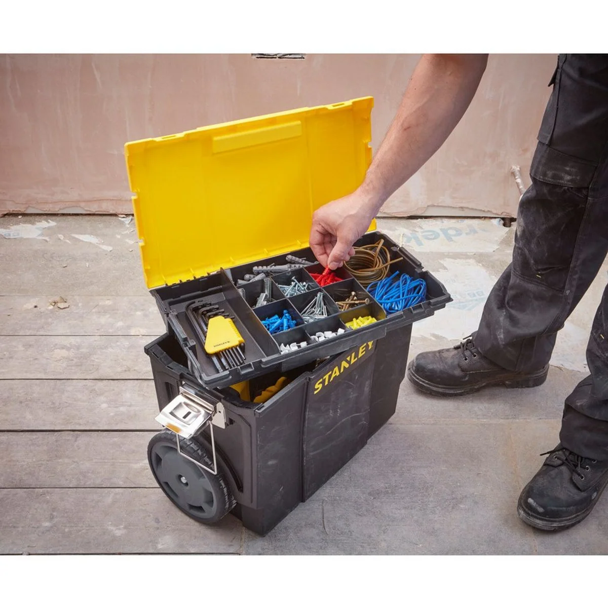 Stanley Werkzeugkoffer Mobile Werkzeugbox, robust & vielseitig, inkl. Organizer 3