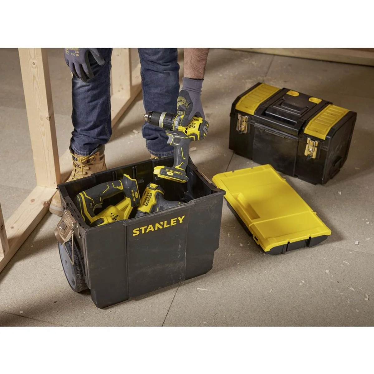 Stanley Werkzeugkoffer Mobile Werkzeugbox, robust & vielseitig, inkl. Organizer 4