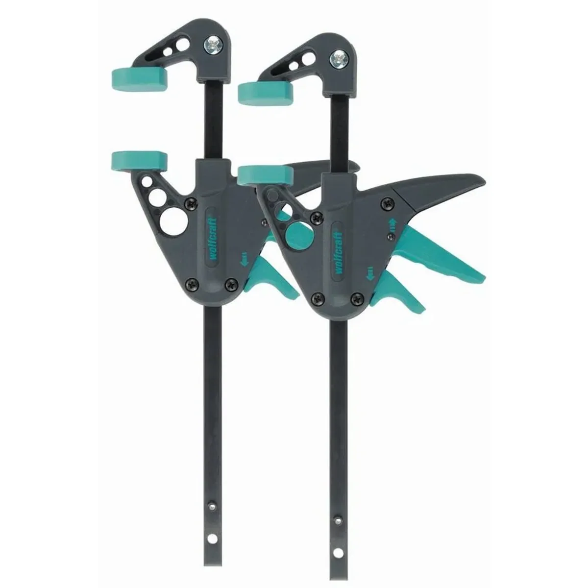 Wolfcraft Einhandzwinge EHZ 40-110, einfach zu bedienen, hohe Spannkraft, 2 Stück