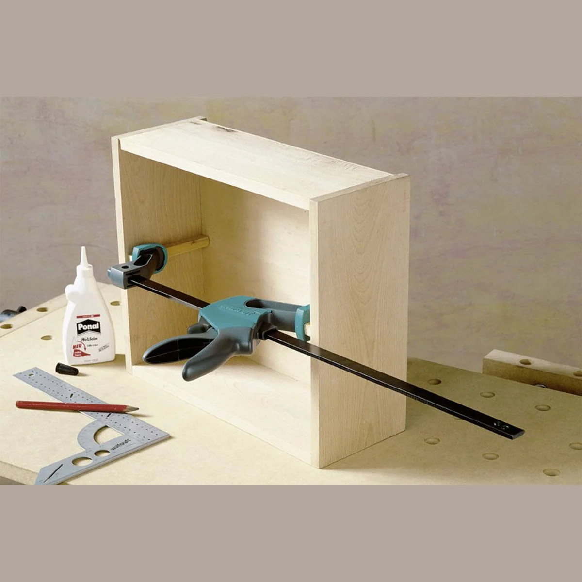 Wolfcraft Einhandzwinge EHZ Easy 75-150, einfache Handhabung, hohe Spannkraft, vielseitig einsetzbar 3