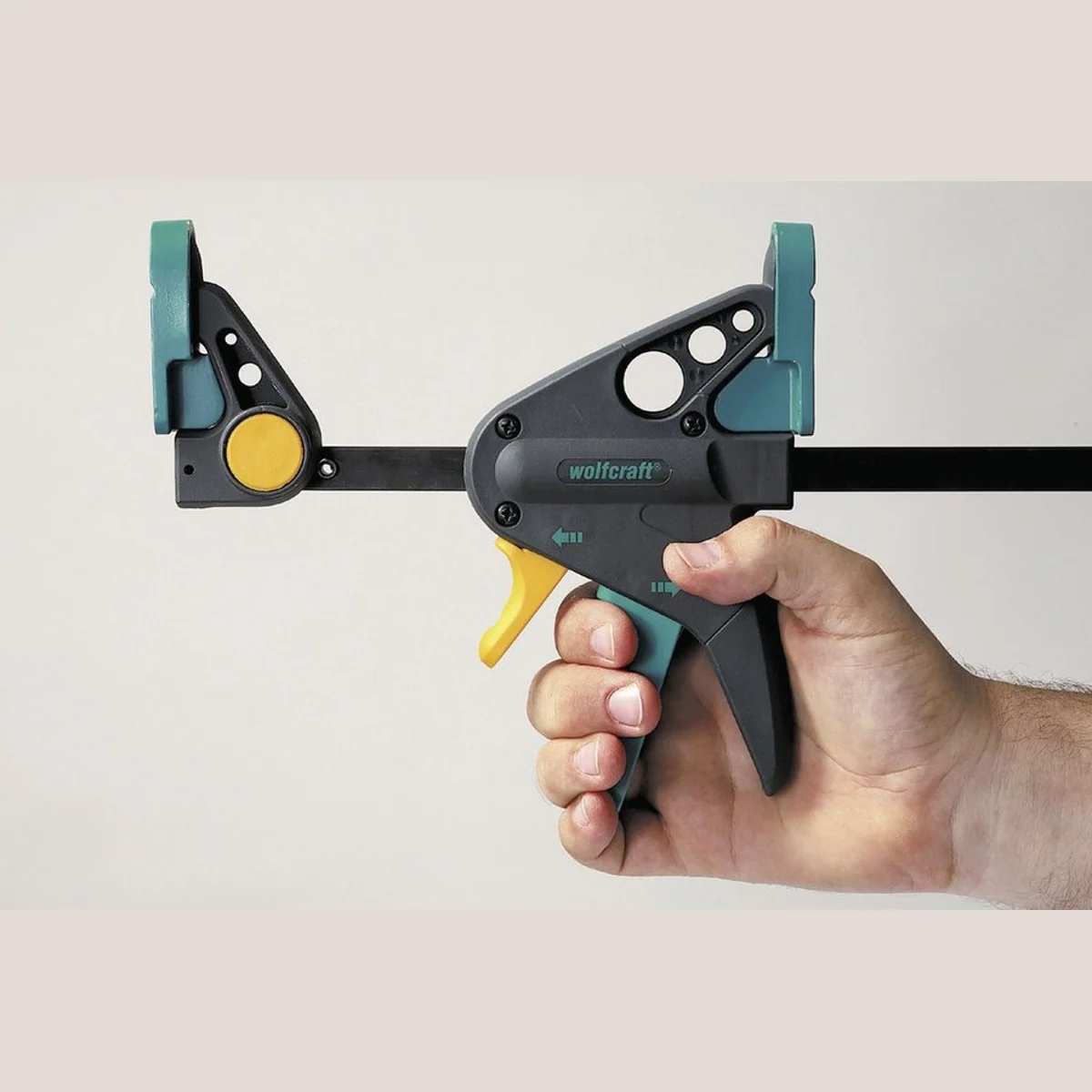 Wolfcraft Einhandzwinge EHZ 65-150, ergonomisch, einstellbar, robust — 150 x 65 mm 3